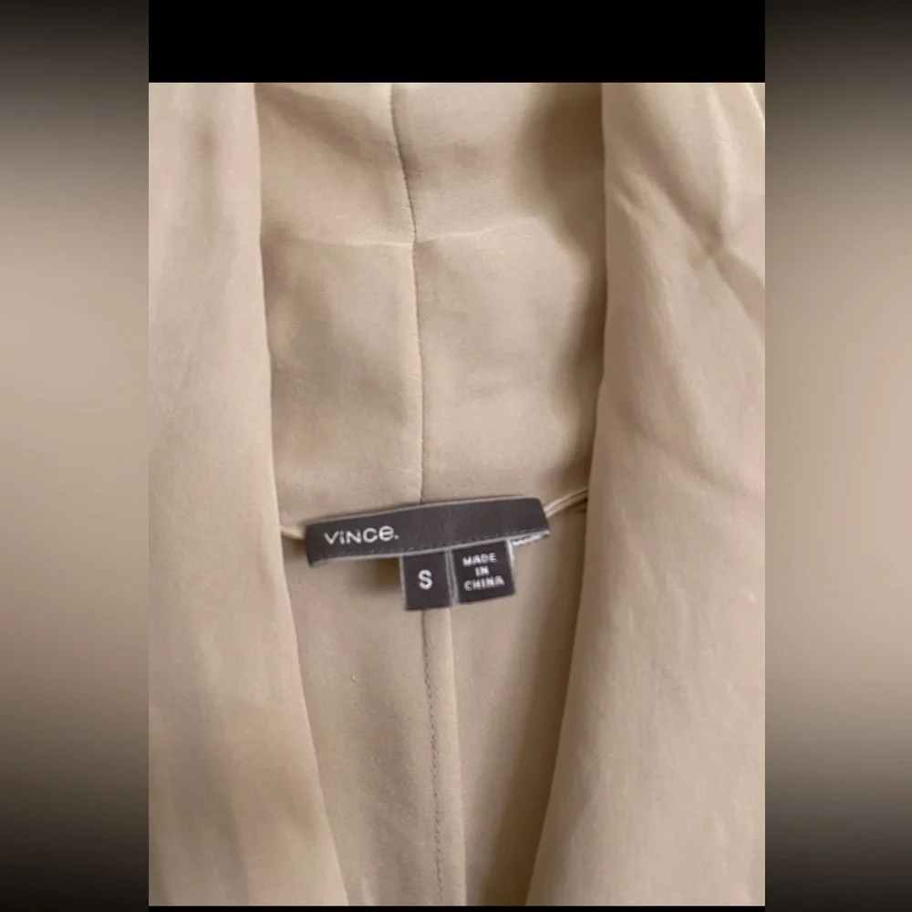 Vince Silk Blouse Cream Size S - Picture 4 of 8